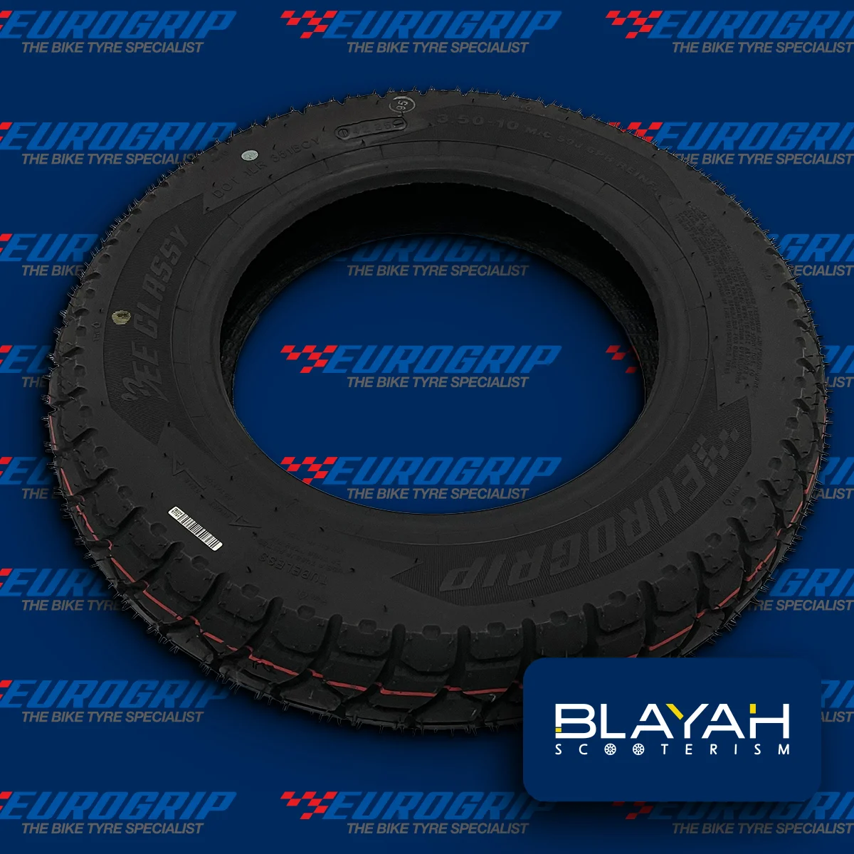 Pneu 3.50-10 Tubeless EUROGRIP🇪🇺 (PN35010T59E) - Eurogrip - Pièce Scooter Tunisie