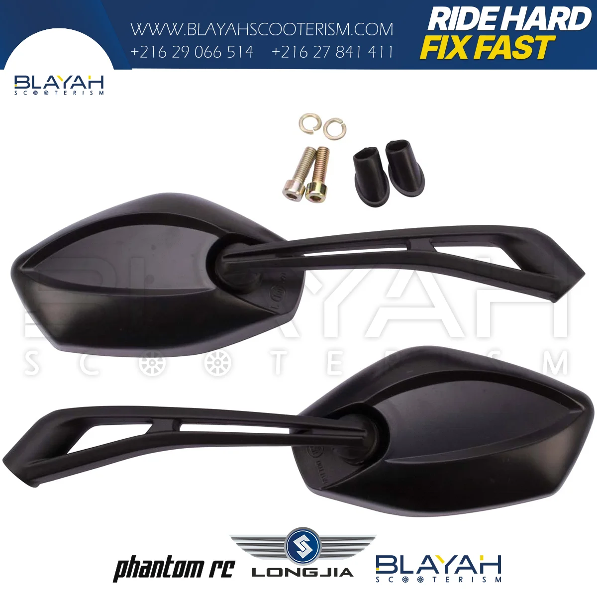 Pair Rétroviseur z1 - Longjia - Pièce Scooter Tunisie