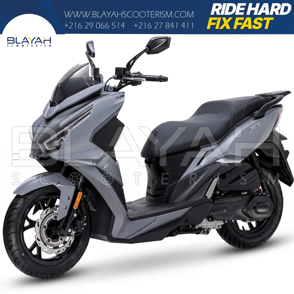 JET14 EVO 125cc Liquid Cooled grey - Sym by Mega cycle - Pièce Scooter Tunisie