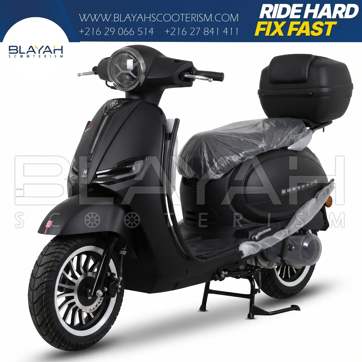 Cappuccino S 125 cc matt black - Slc - Pièce Scooter Tunisie